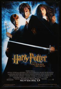 8z014 HARRY POTTER & THE CHAMBER OF SECRETS advance DS 1sh '02 Daniel Radcliffe, Emma Watson, Grint!
