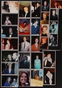 9a029 LOT OF 31 COLOR REPRO CANDID PHOTOS OF STARS '80s-90s at public events & award ceremonies!