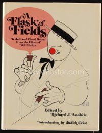 9a213 FLASK OF FIELDS 1st edition hardcover book '72 from the films of W.C. Fields, Hirschfeld art!