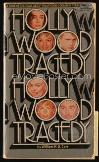 9a243 HOLLYWOOD TRAGEDY first printing paperback book '76 scandals about the greatest stars!