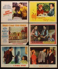 9a015 LOT OF 6 BOB HOPE LOBBY CARDS '50s Here Come the Girls, Alias Jesse James & others!