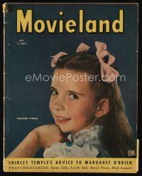 9a141 MOVIELAND magazine May 1946 head & shoulders portrait of cute Margaret O'Brien!