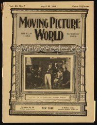 9a059 MOVING PICTURE WORLD exhibitor magazine April 18, 1914 Perils of Pauline, Universal Weekly!