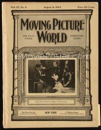 9a063 MOVING PICTURE WORLD exhibitor magazine August 8, 1914 great Universal & Paramount ads!