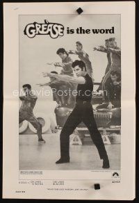 9a356 GREASE pressbook supplement '78 John Travolta & Olivia Newton-John in classic musical!