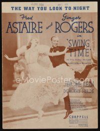 9a309 SWING TIME sheet music '36 Fred Astaire & Ginger Rogers, The Way You Look To-Night!
