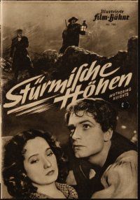 9a204 WUTHERING HEIGHTS German program '50 Laurence Olivier is torn with desire for Merle Oberon!