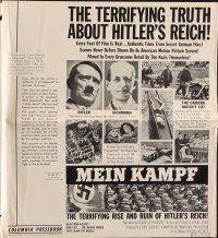 9a371 MEIN KAMPF pressbook '61 terrifying rise and ruin of Hitler's Reich from secret German files!