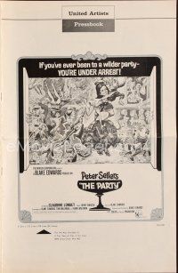 9a378 PARTY pressbook '68 Peter Sellers, Blake Edwards, great art by Jack Davis!