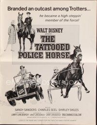 9a415 TATTOOED POLICE HORSE pressbook '64 horse racing!