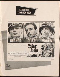 9a427 YOUNG LIONS pressbook '58 Nazi Marlon Brando, Dean Martin & Montgomery Clift!