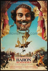 9c011 ADVENTURES OF BARON MUNCHAUSEN 1sh '89 directed by Terry Gilliam, John Neville!