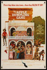 9c034 APPLE DUMPLING GANG 1sh '75 Disney, Don Knotts in the motion picture of profound nonsense!