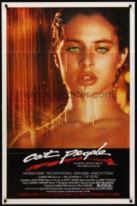 9c117 CAT PEOPLE advance 1sh '82 image of sexy Nastassja Kinski in the rain!