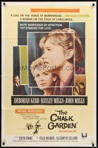 9c118 CHALK GARDEN 1sh '64 Deborah Kerr, John Mills, Hayley Mills on the verge of womanhood!