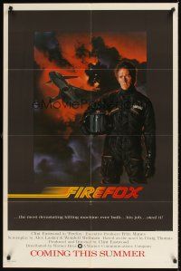 9c240 FIREFOX advance 1sh '82 cool Charles deMar art of killing machine Clint Eastwood!