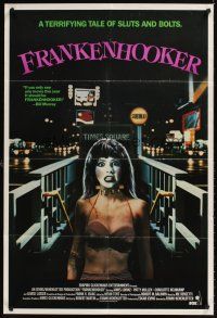 9c265 FRANKENHOOKER 1sh '90 Patty Mullen, great wacky horror sex image, a tale of sluts and bolts!