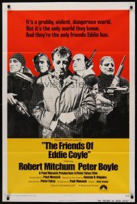 9c272 FRIENDS OF EDDIE COYLE int'l 1sh '73 Robert Mitchum in a grubby, violent, dangerous world!