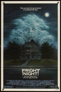 9c274 FRIGHT NIGHT 1sh '85 Roddy McDowall, there are good reasons to be afraid of the dark!