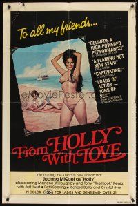 9c277 FROM HOLLY WITH LOVE 1sh '78 Marlene Willoughby, Tony The Hook Perez, beach sex!