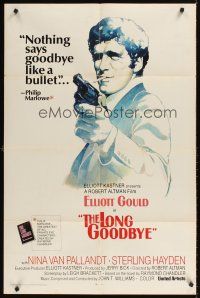 9c487 LONG GOODBYE int'l 1sh '74 Elliott Gould as Philip Marlowe, Sterling Hayden, film noir!