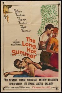 9c488 LONG, HOT SUMMER 1sh '58 Paul Newman, Joanne Woodward, Faulkner directed by Martin Ritt!