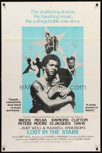 9c493 LOST IN THE STARS 1sh '74 Brock Peters, Melba Moore, Raymond St Jacques!