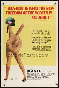 9c525 MASH 1sh '70 Elliott Gould, Korean War classic directed by Robert Altman!