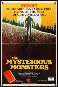 9c555 MYSTERIOUS MONSTERS 1sh '75 proof that Bigfoot & the Loch Ness Monster exist!