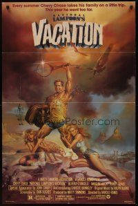 9c559 NATIONAL LAMPOON'S VACATION 1sh '83 sexy art of Chevy Chase by Boris Vallejo!