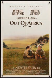 9c603 OUT OF AFRICA 1sh '85 Robert Redford & Meryl Streep, directed by Sydney Pollack!