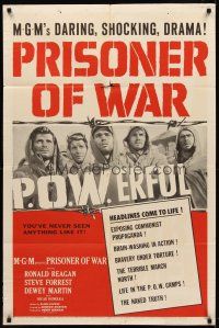 9c644 PRISONER OF WAR 1sh '54 Ronald Reagan vs Communists, daring & shocking!