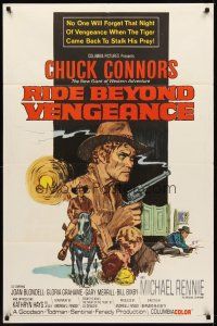 9c684 RIDE BEYOND VENGEANCE 1sh '66 Chuck Connors, the new giant of western adventure!