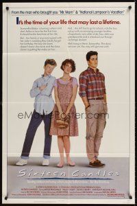 9c760 SIXTEEN CANDLES 1sh '84 Molly Ringwald, Anthony Michael Hall, directed by John Hughes!