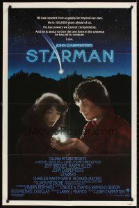 9c796 STARMAN close-up style int'l 1sh '84 John Carpenter, image of alien Jeff Bridges & Karen Allen!
