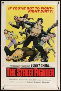 9c806 STREET FIGHTER 1sh '74 Gekitotsu! Satsujin ken, Sonny Chiba, martial arts action!