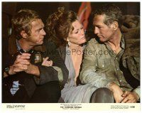 9d909 TOWERING INFERNO color 11x14 still '74 Faye Dunaway between Paul Newman & Steve McQueen!