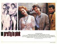 9d699 PRETTY IN PINK English LC '86 portrait of Molly Ringwald, Harry Dean Stanton & Jon Cryer!