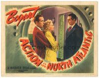 9d184 ACTION IN THE NORTH ATLANTIC LC '43 Julie Bishop between Humphrey Bogart & Raymond Massey!