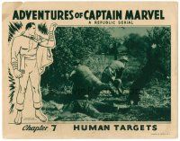 9d186 ADVENTURES OF CAPTAIN MARVEL chapter 7 LC '41 guys fighting in field, great border art!