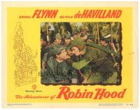 9d187 ADVENTURES OF ROBIN HOOD LC #7 R48 close up of Errol Flynn with Herbert Mundin!