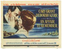 9d011 AFFAIR TO REMEMBER TC '57 artwork of Cary Grant about to kiss Deborah Kerr!