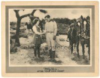 9d191 AFTER YOUR OWN HEART LC '21 cowboy Tom Mix romances pretty Ora Carew by horses!
