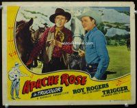 9d207 APACHE ROSE LC #4 '47 c/u of Roy Rogers & Olin Howlin by Trigger!