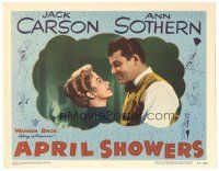9d209 APRIL SHOWERS LC #8 '48 romantic close up of Jack Carson & Ann Sothern in musical!