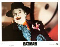9d226 BATMAN LC '89 best close up of Jack Nicholson as the Joker, directed by Tim Burton!