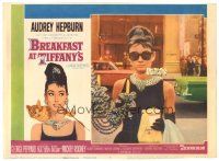 9d263 BREAKFAST AT TIFFANY'S LC #6 '61 great close up of Audrey Hepburn in sunglasses & diamonds!