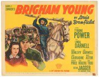 9d030 BRIGHAM YOUNG TC '40 art of Tyrone Power, Linda Darnell & Dean Jagger in the title role!
