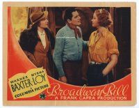 9d273 BROADWAY BILL LC '34 Warner Baxter, Myrna Loy & Helen Vinson directed by Frank Capra!