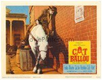 9d296 CAT BALLOU LC '65 great image of drunk gunfighter Lee Marvin, who can't stay on his horse!